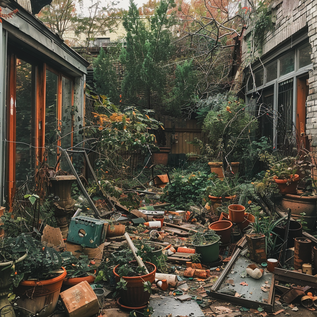 A ruined garden | Source: Midjourney