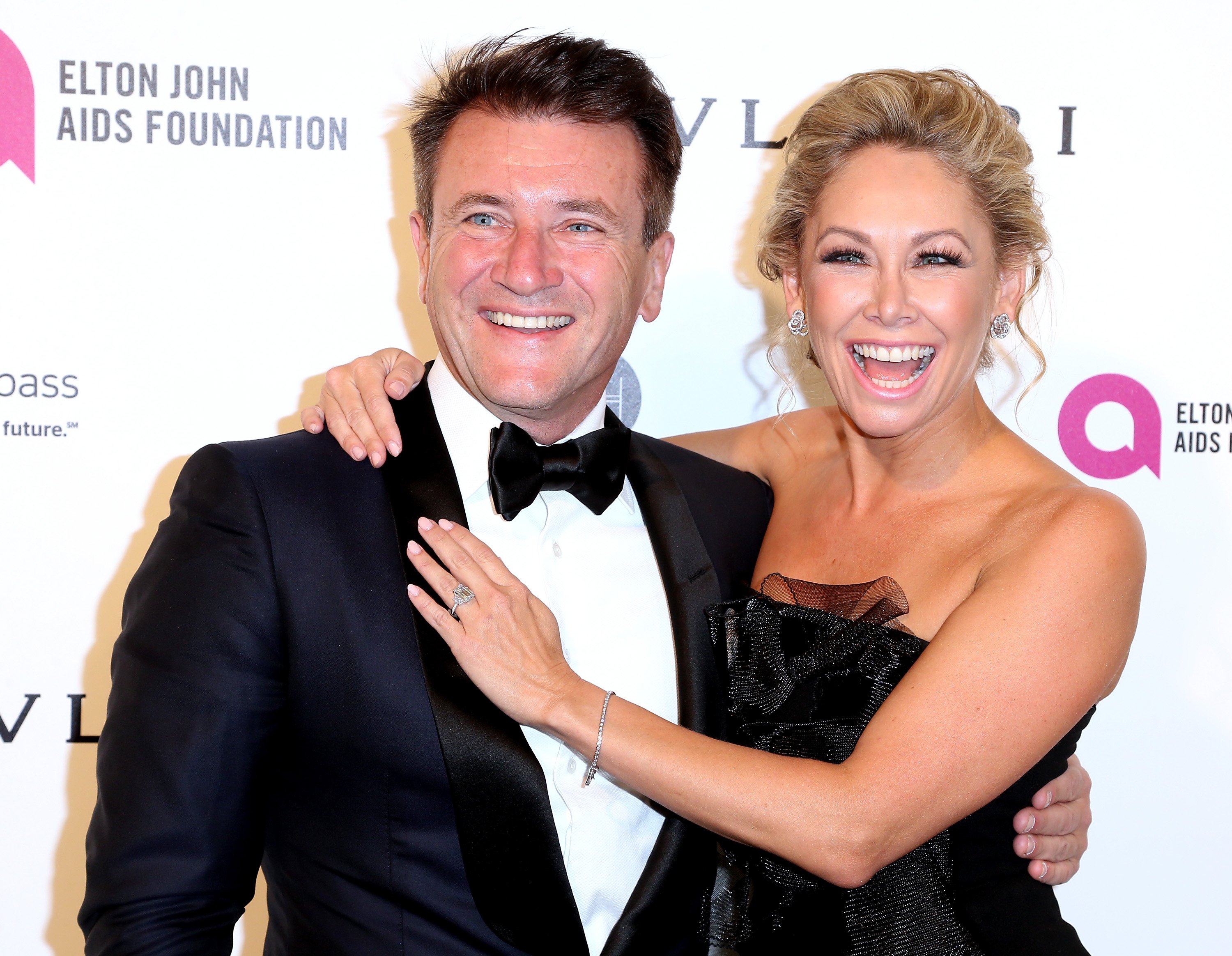 Kym Johnson and Robert Herjavec attend the 24th Annual Elton John AIDS Foundation's Oscar Viewing Party in West Hollywood on February 28, 2016. | Photo: Getty Images