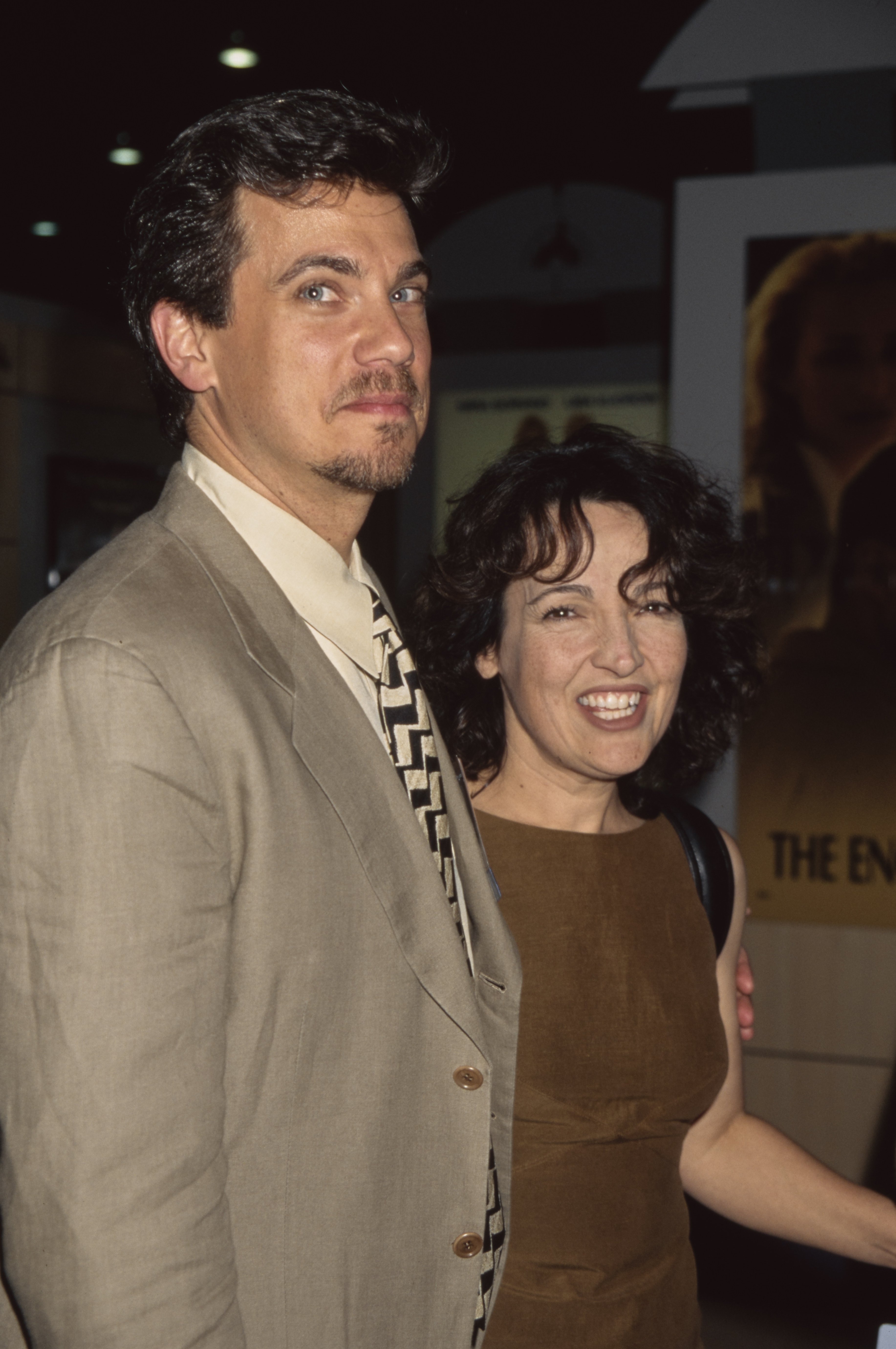 Robby Benson and his wife Karla DeVito at the Century City premiere of "Beauty and the Beast: The Enchanted Christmas" in Century City, California, on November 6, 1997 | Source: Getty Images