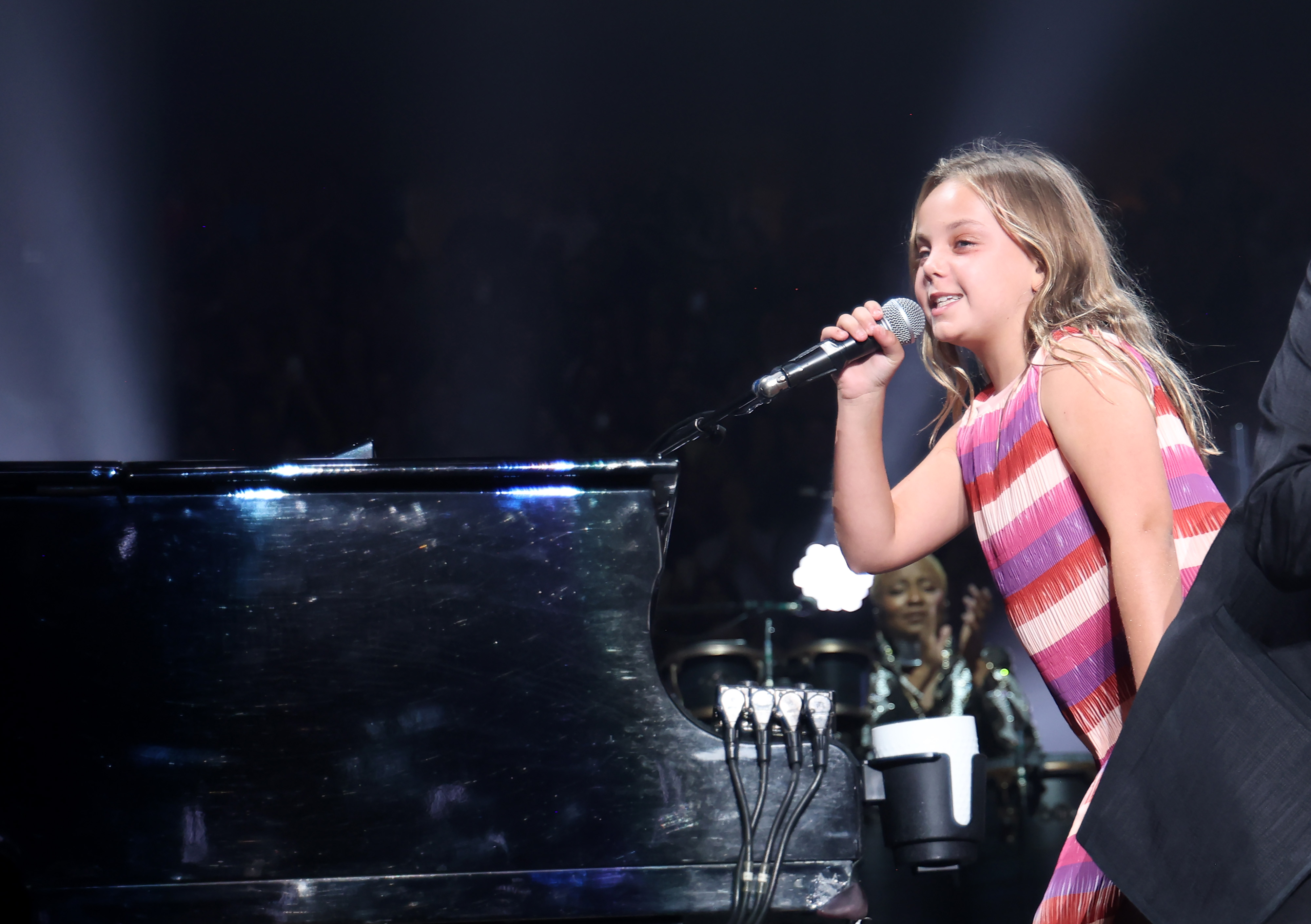 Della Rose Joel and Billy Joel perform during the last show of his residency at Madison Square Garden on July 25, 2024, in New York City | Source: Getty Images