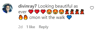 Screenshot of a comment on Shante Broadus' Instagram post. | Source: Instagram.com/Bosslady_ent