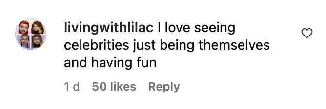 Fan comment dated November 2023 | Source: instagram.com/nicolekidman