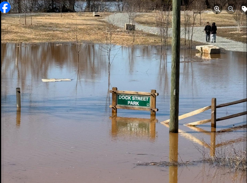 The aftermath of flooding in Virginia. | Source: Facebook/Virginia Capital Trail Foundation