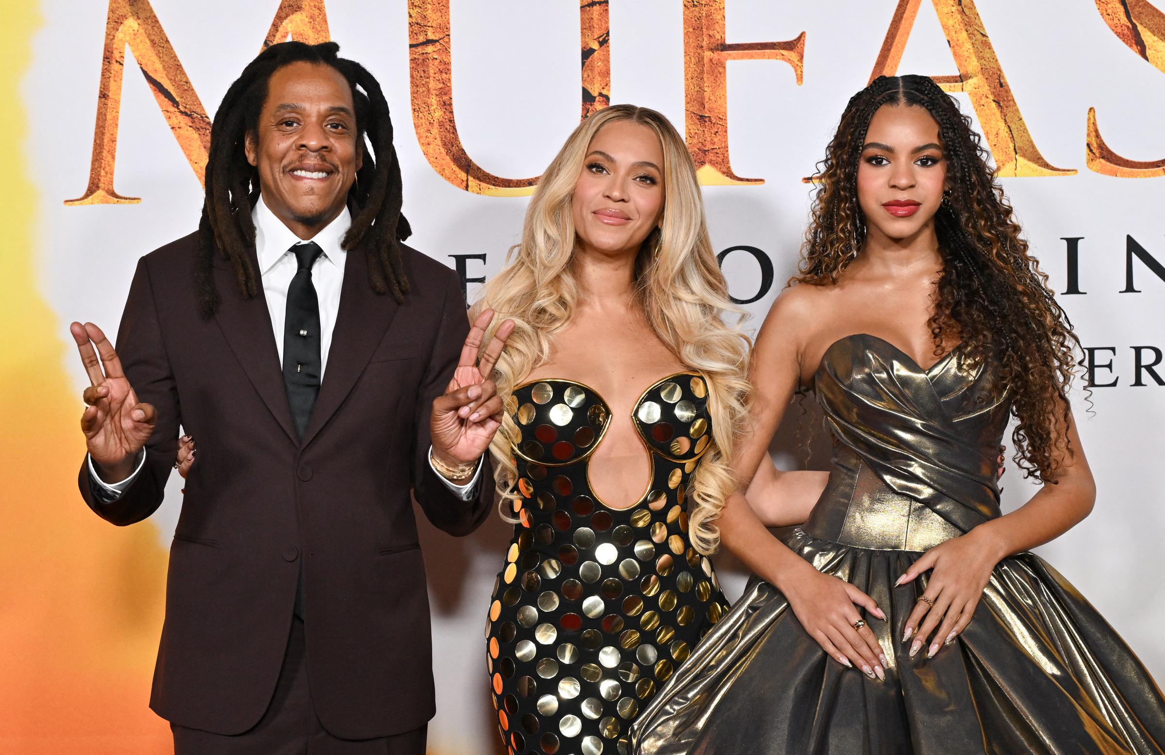 Jay-Z Carter, Beyoncé Knowles-Carter, and Blue Ivy Carter. | Source: Getty Images