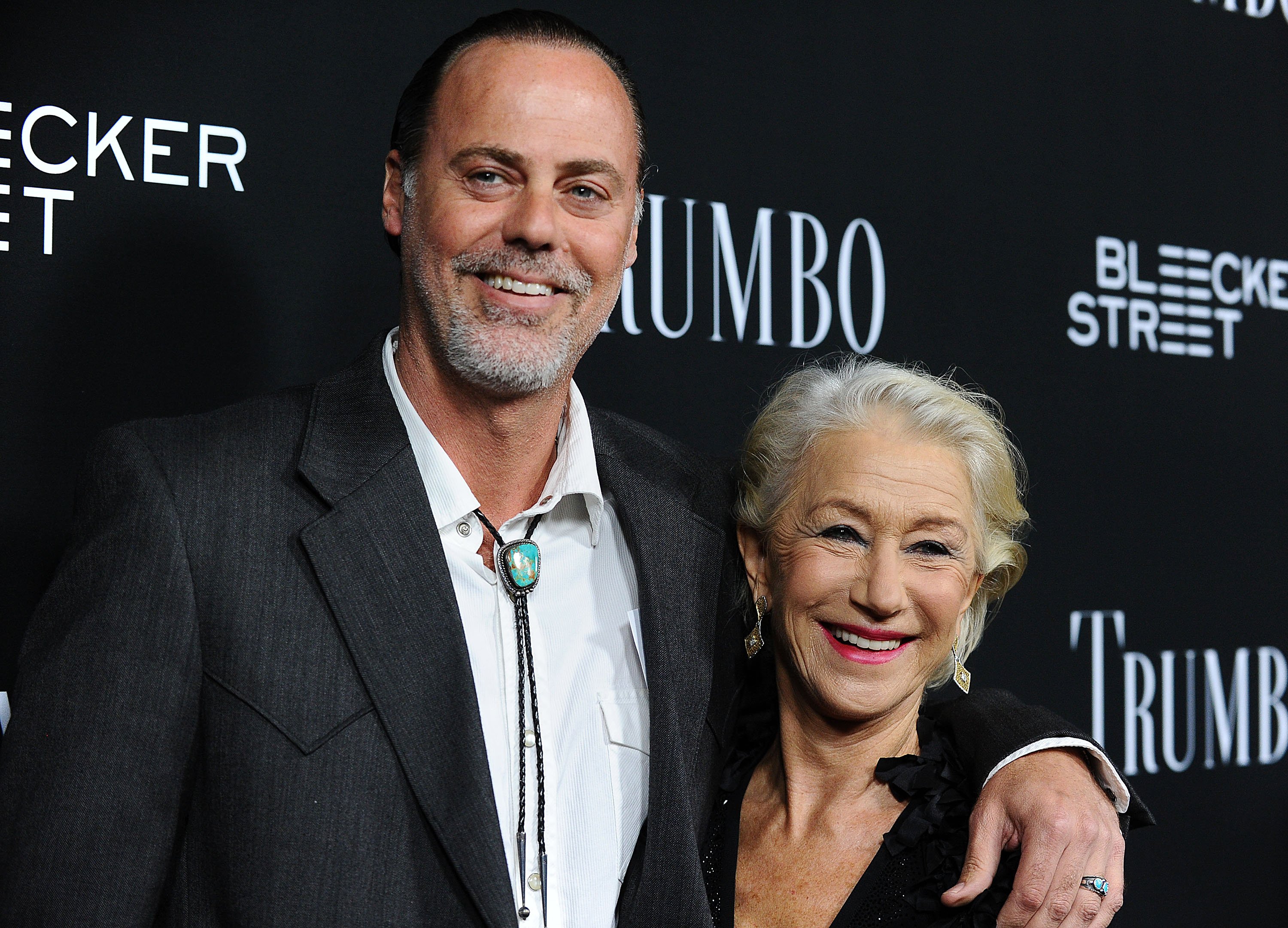 Rio Hackford and Helen Mirren at the premiere of "Trumbo" on October 27, 2015, in Beverly Hills, California. | Source: Jason LaVeris/FilmMagic/Getty Images