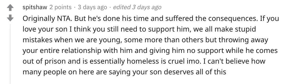 A Redditor's comment on a Reddit post. | Source: Reddit