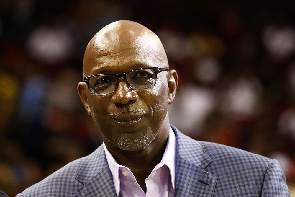 Clyde Drexler is presented with a proclamation during week one of the BIG3 three on three basketball league at Toyota Center on June 22, 2018 in Houston, Texas. I Image: Getty Images.