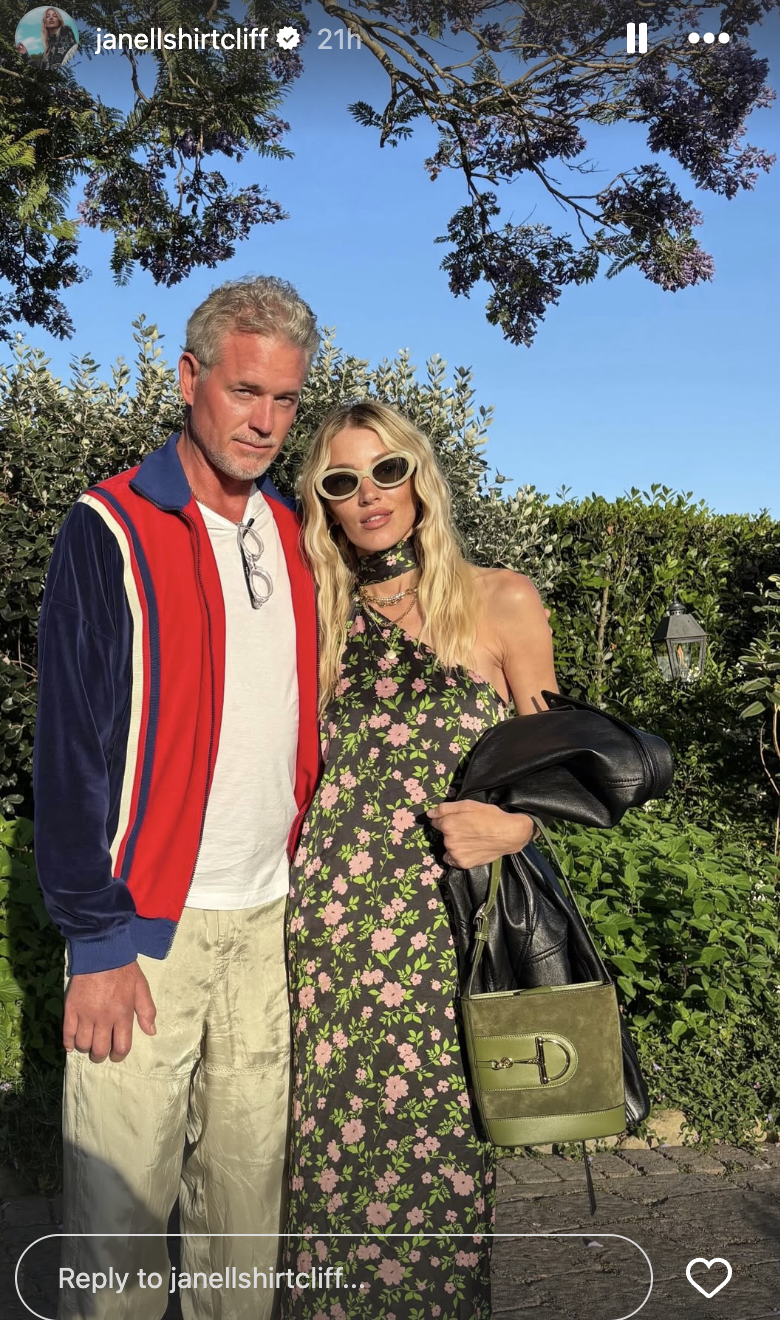 Eric Dane and Janell Shirtcliff at an outdoor event, on a story posted on February 21, 2026 | Source: Instagram/janellshirtcliff