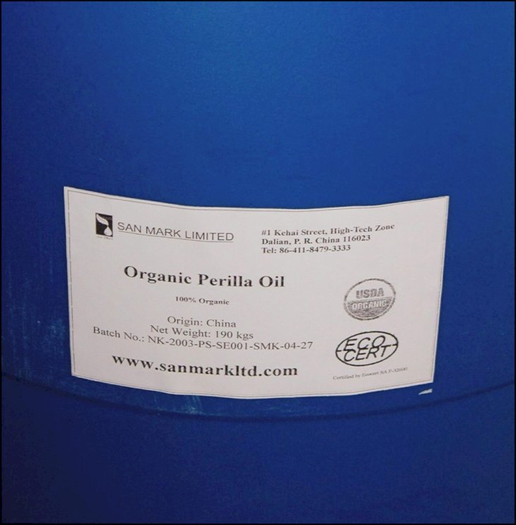 This perilla oil is certified by Ecocert for the American market. (Photo by Jean BELONDRADE/Gamma-Rapho via Getty Images)