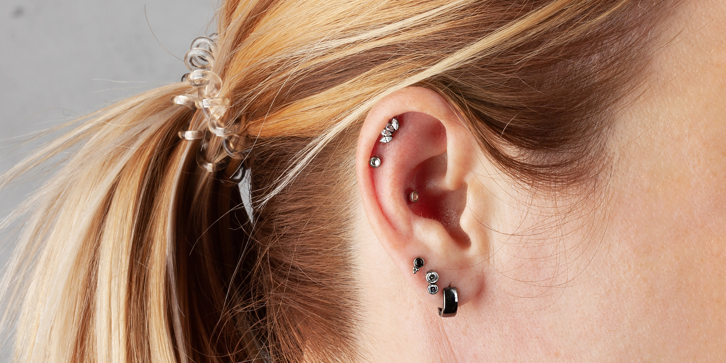 Woman with conch piercing. | Source: Getty Images
