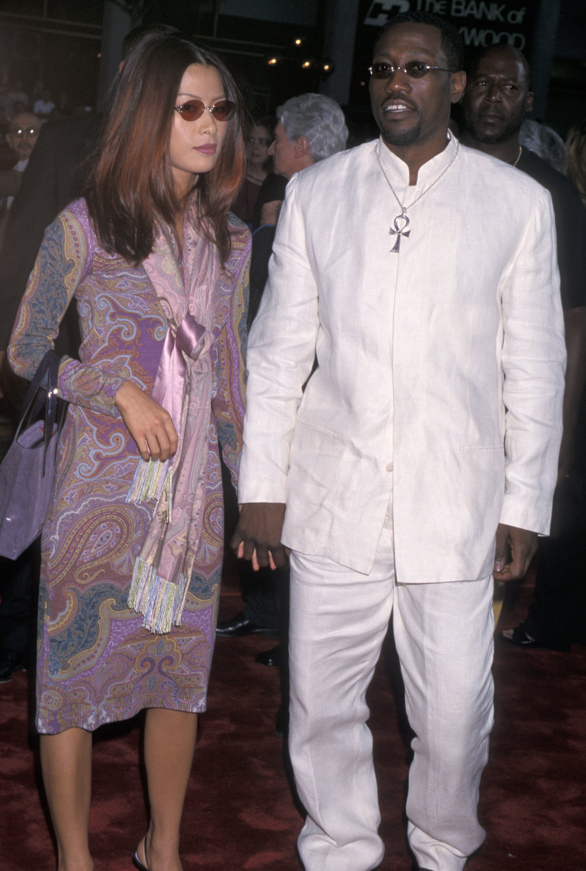 Nakyung Park and Wesley Snipes attend "The Art of War" premiere on August 23, 2000, in Hollywood, California. | Source: Getty Images