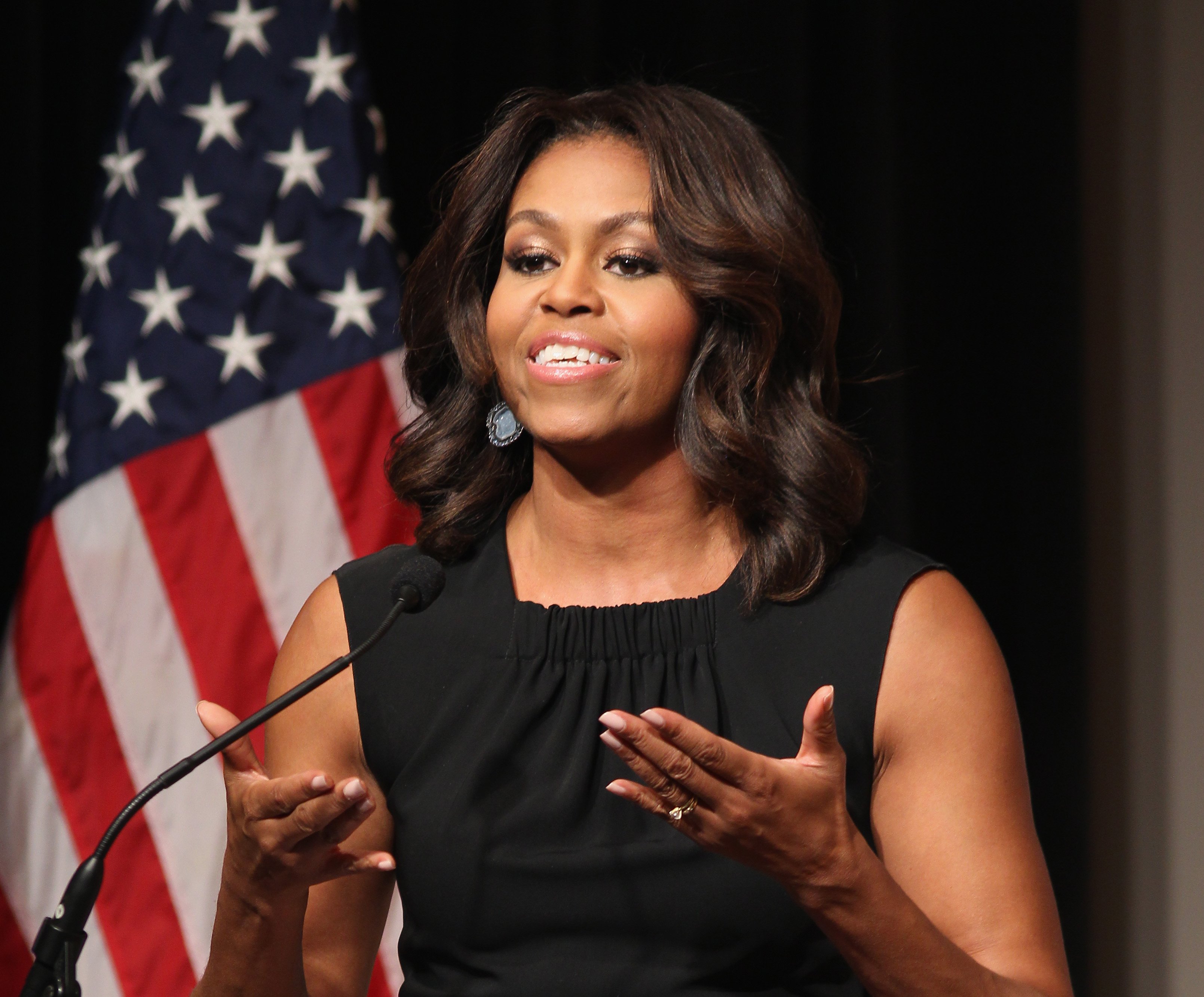 Michelle Obama at the Women in Military Service for America Memorial on Nov. 10, 2014 in Virginia | Photo: Getty Images