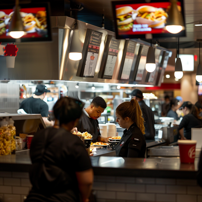 A fast food joint in a shopping mall | Source: Midjourney