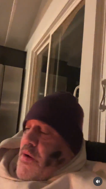 Screenshot from Nicholas Brendon's last video posted on February 1, 2025. | Source: Instagram/nicholasbrendon