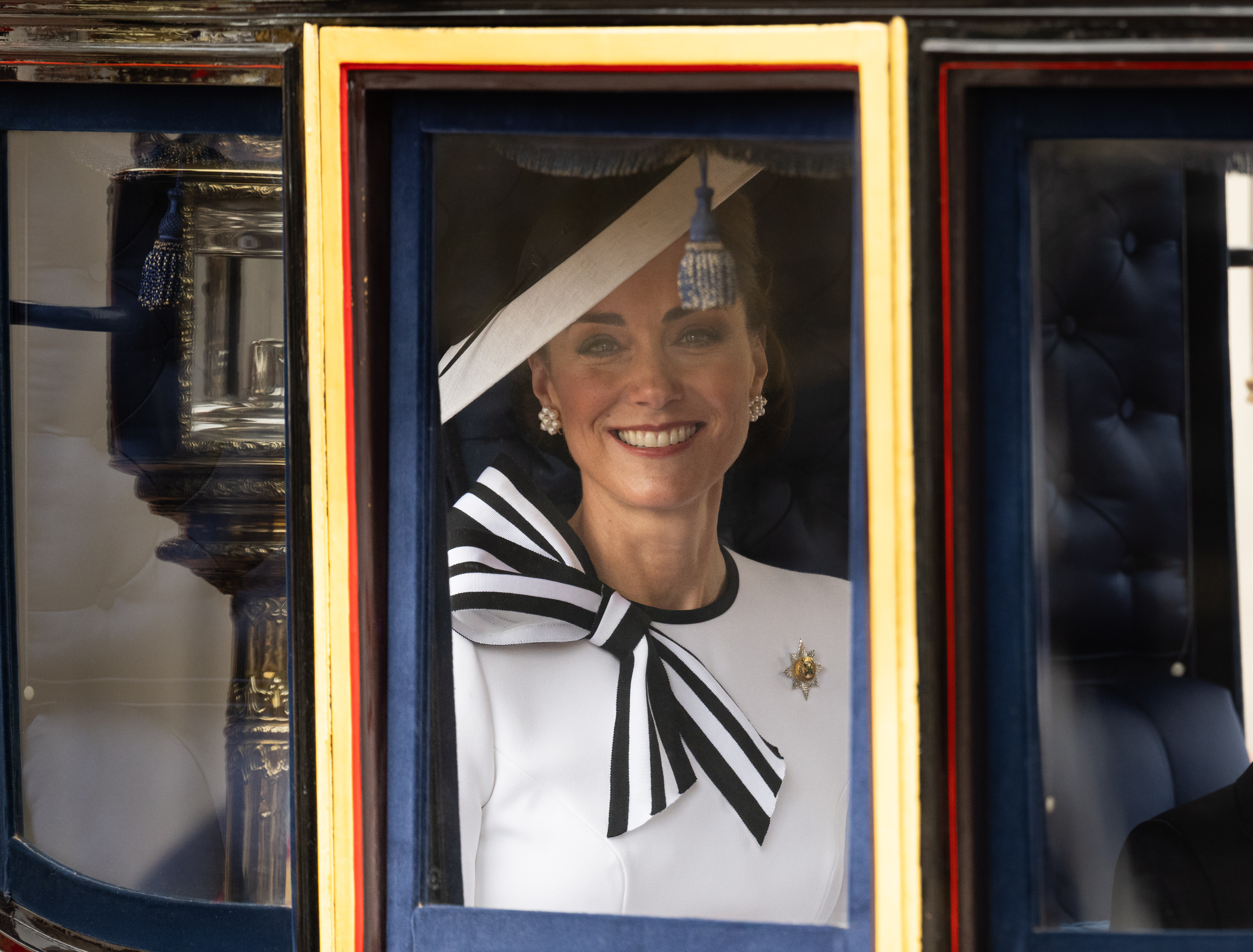 Princess of Wales, Catherine, arrives at Buckingham Palace before the King's Birthday Parade "Trooping the Colour" in London on June 15, 2024 | Source: Getty Images