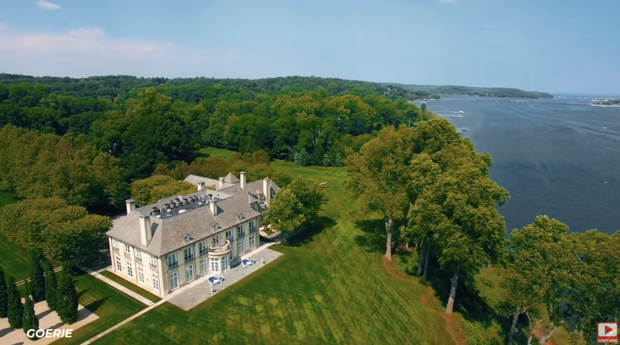 A distant shot showing Jon Bon Jovi's French-inspired chateau in New Jersey | Source: youtube.com/TheRichest