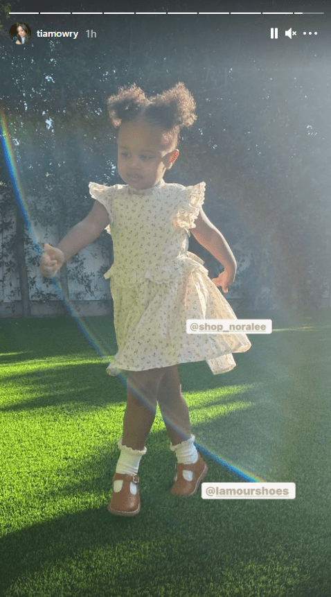 Tia Mowry's daughter, Cairo, pictured enjoying play-time outdoors | Photo: Instagram/tiamowry