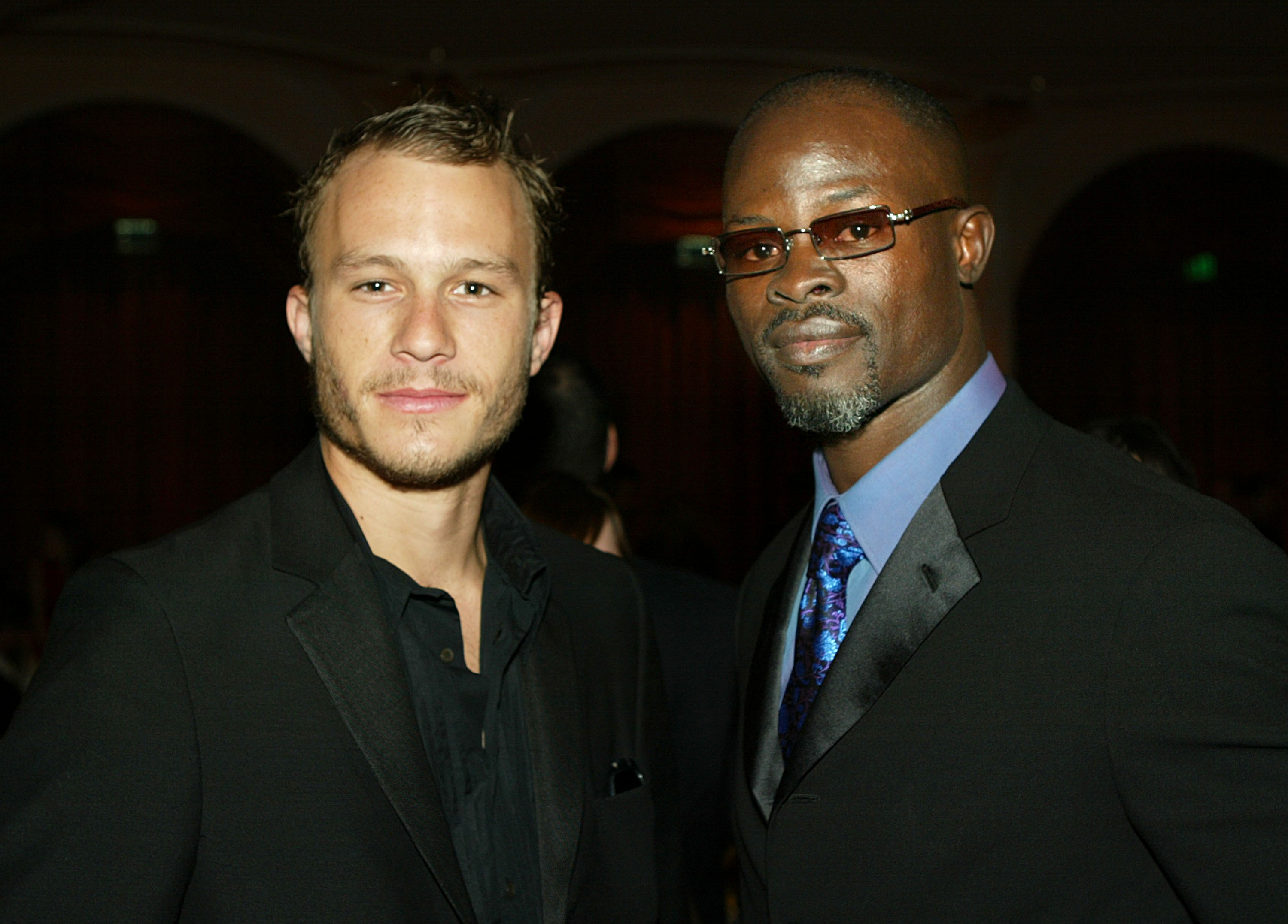 Heath Ledger and Djimon Hounsou at the 9th Annual Critic's Choice Awards at the Beverly Hills Hotel on January 10, 2004 | Source: Getty Images