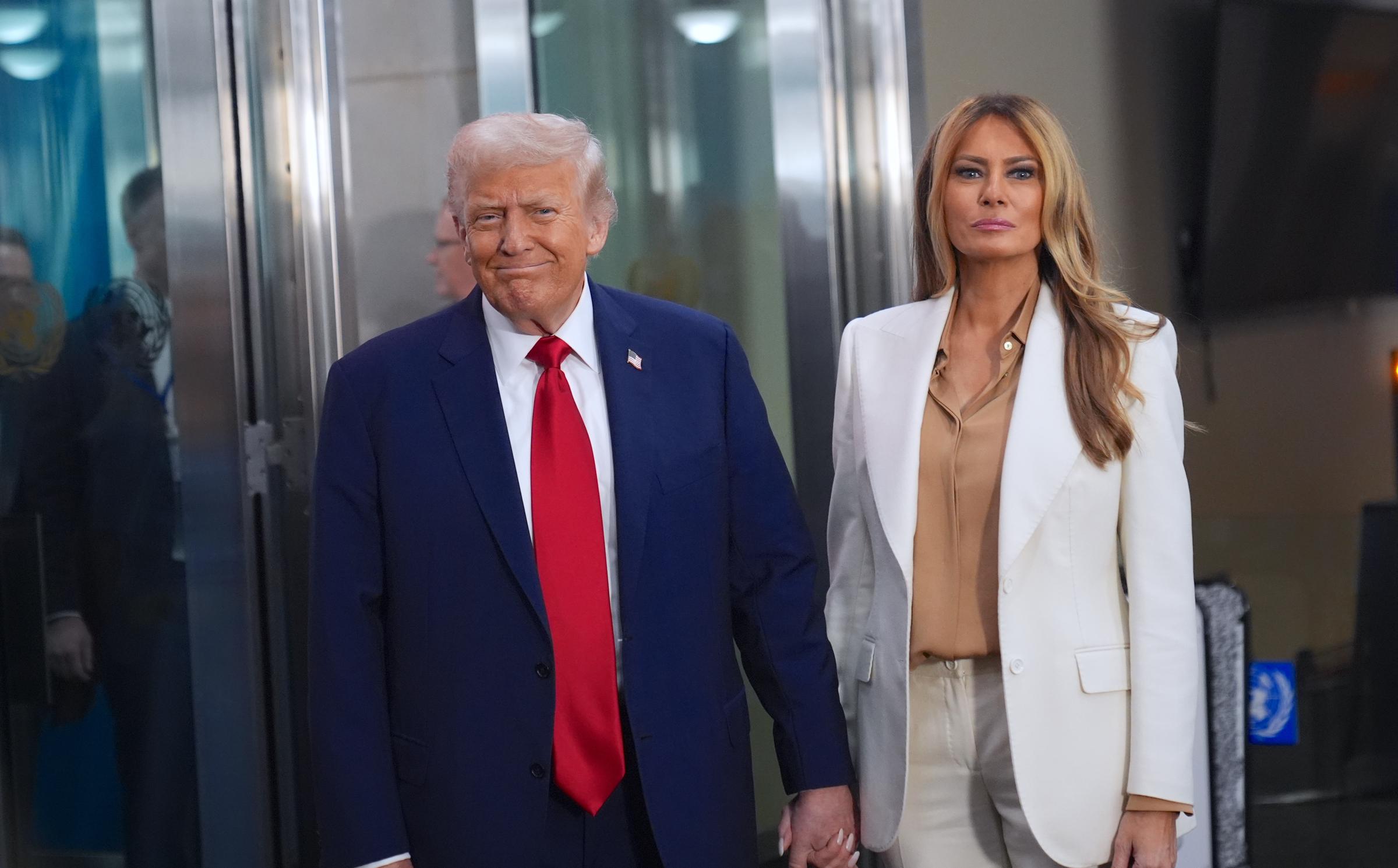 U.S. President Donald Trump and First Lady Melania Trump arrive at the UN General Assembly in New York City on September 23, 2025 | Source: Getty Images