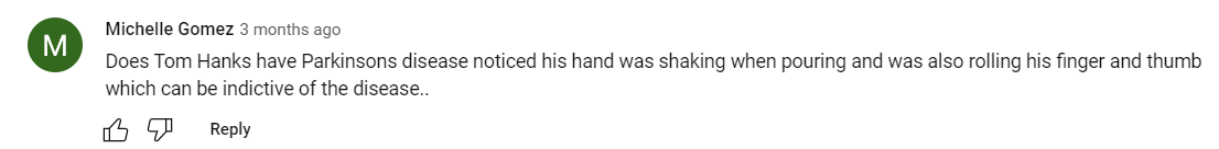 A fan's comment on Tom Hanks' appearance on "The Late Show with Stephen Colbert" on January 10, 2023 | Source: YouTube/The Late Show with Stephen Colbert