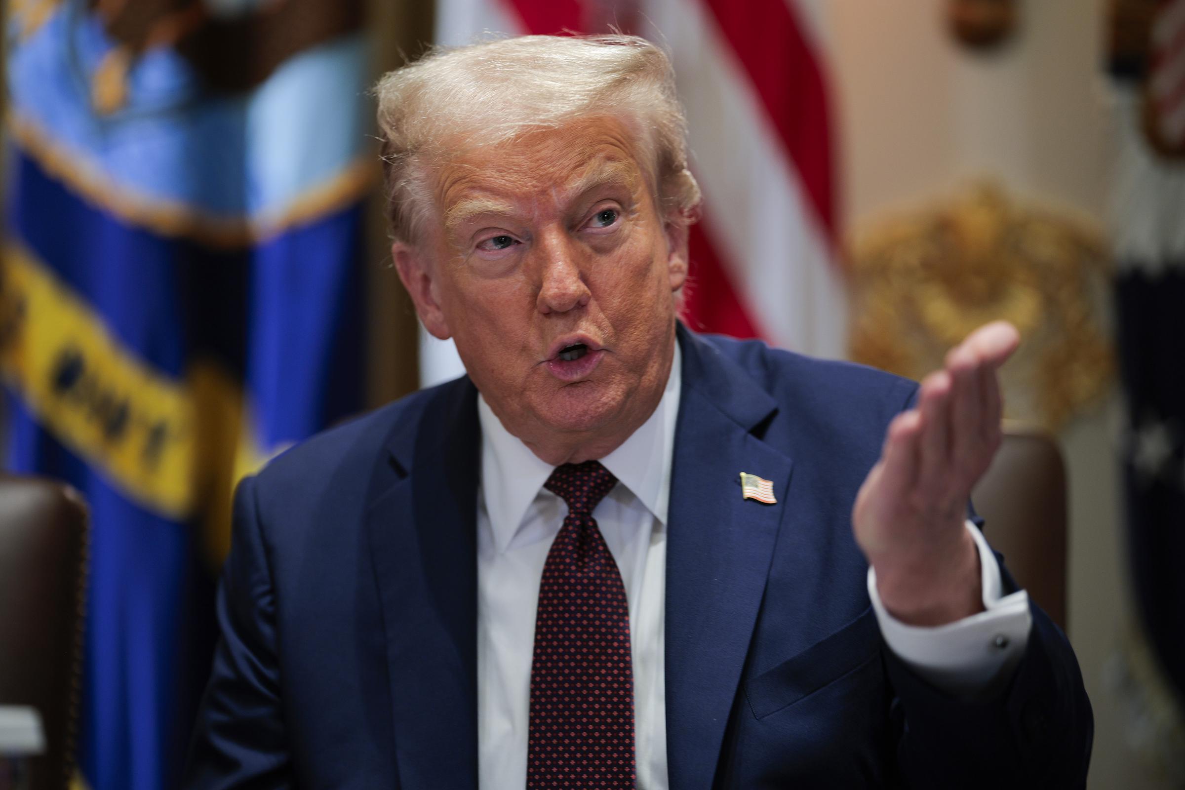Donald Trump holds a cabinet meeting with members of his administration in the Cabinet Room of the White House on August 26, 2025 in Washington, DC. | Source: Getty Images