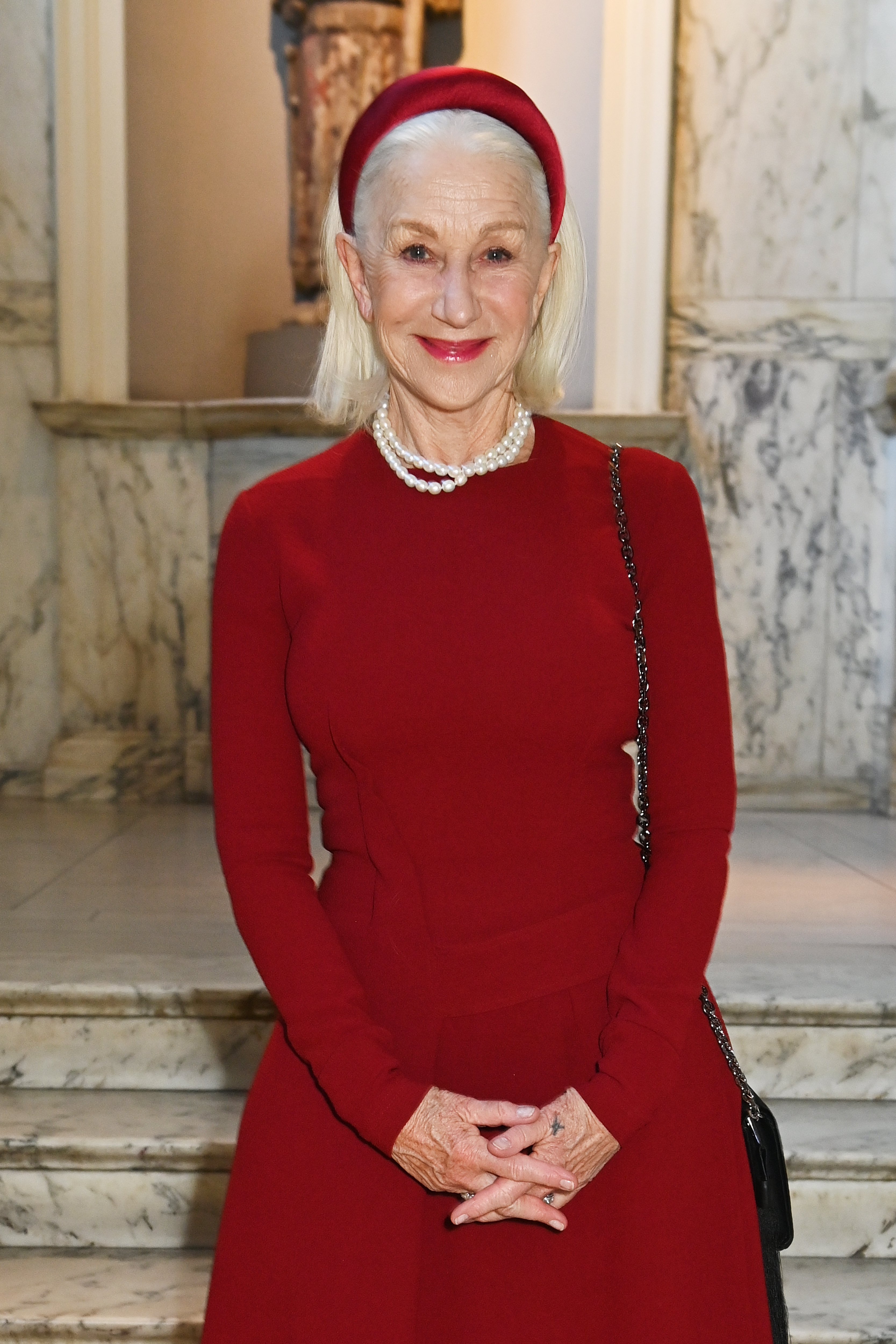 Helen Mirren at the Cartier VIP Private View event on April 9, 2025, in London, England. | Source: Getty Images