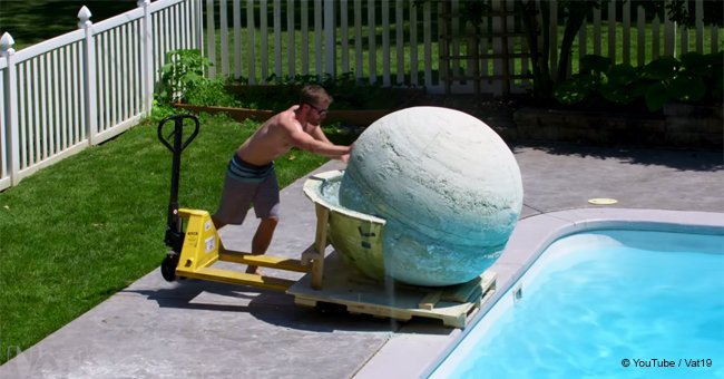 Video of one-ton bath bomb dropped in pool goes viral