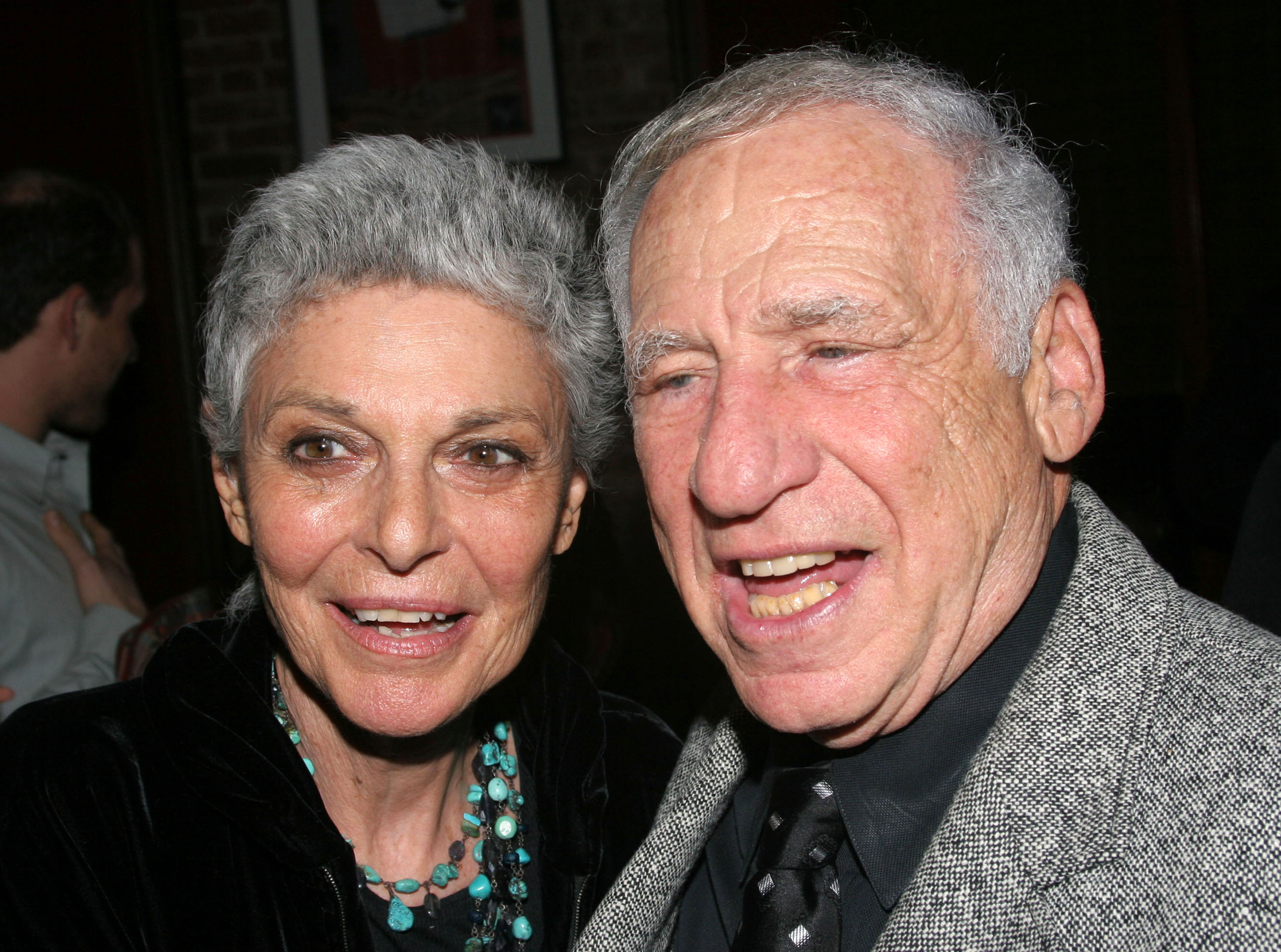 Mel Brooks and Anne Bancroft during The Cast of "The Producers" Welcome Richard Kind and Alan Ruck of "Spin City" to Broadway on January 11, 2005, in New York City.  | Source: Getty Images