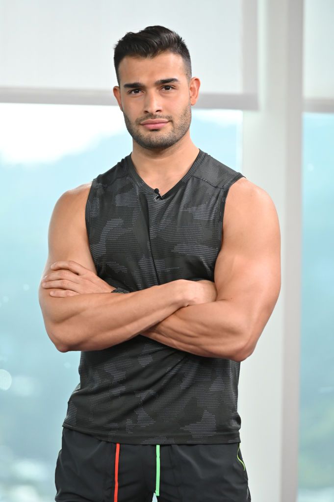 Sam Asghari stops by to work out the Daily Pop team on January 27, 2020 | Photo: Aaron Poole/E! Entertainment/NBCU Photo Bank/Getty Images
