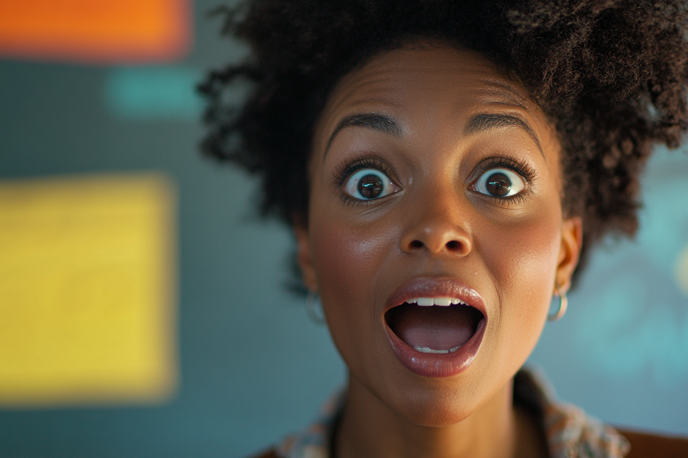 A surprised woman | Source: Midjourney