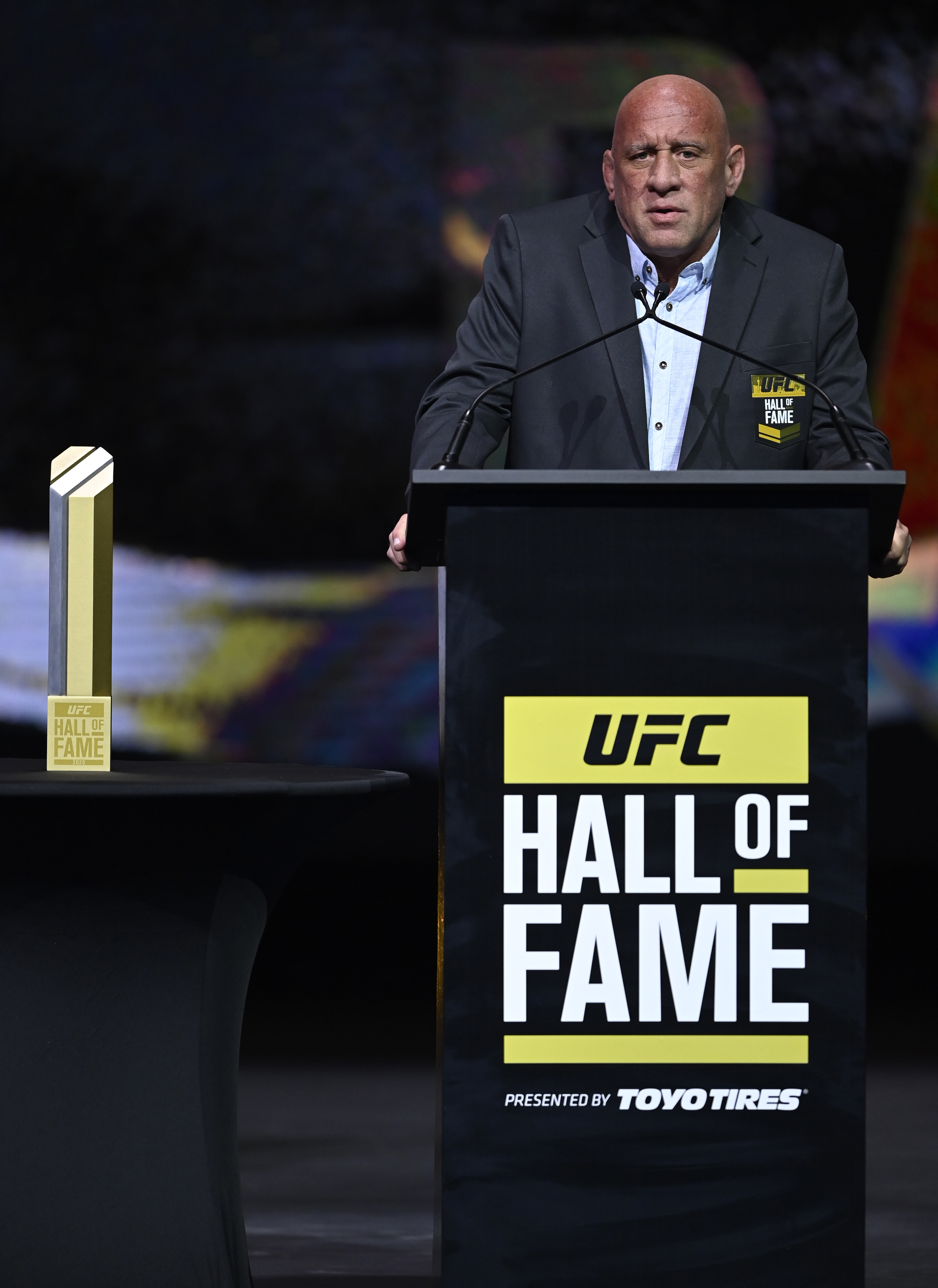 Mark Coleman at the UFC Hall of Fame Class of 2020 Induction Ceremony in Las Vegas, Nevada on September 23, 2021 | Source: Getty Images