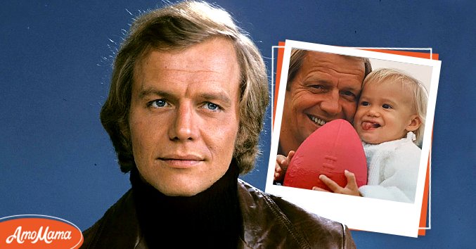 Portrait of singer David Soul on a turtle neck and blazers. [Left] | Singer David Soul in a photo with his kid. [Right] | Photo: Getty Images