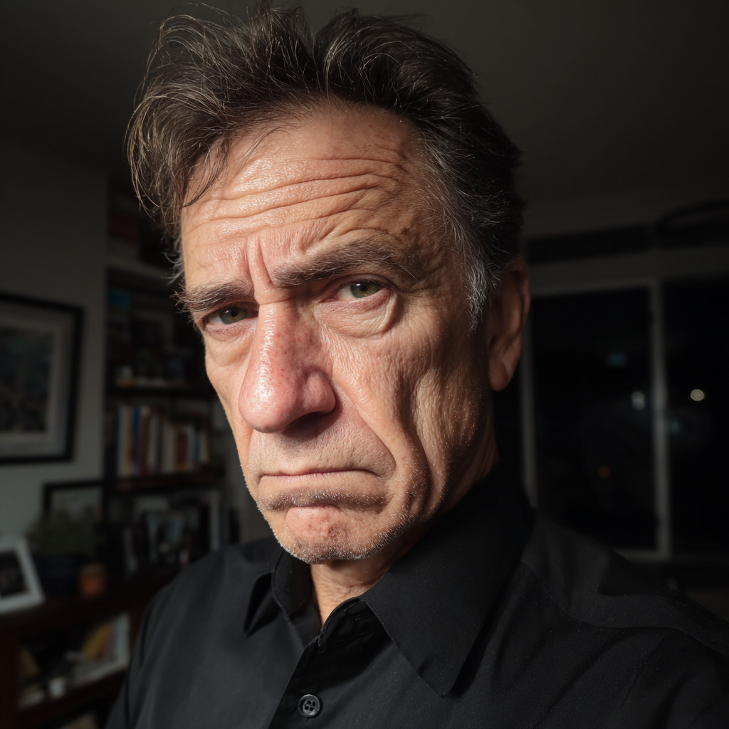 A close-up of an upset man | Source: Midjourney
