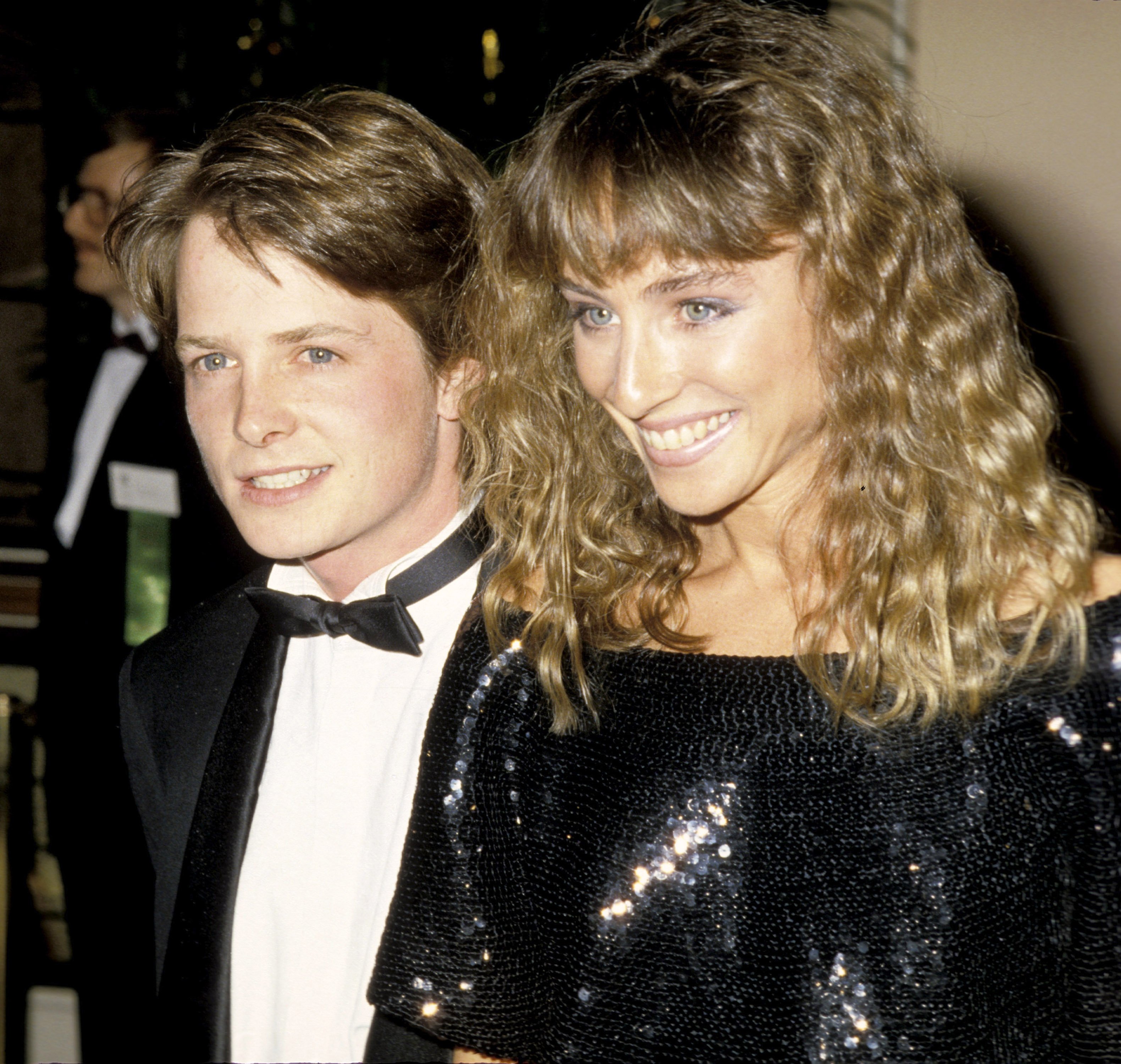 Michael J. Fox and Tracy Pollan pictured at the 43rd Annual Golden Globe Awards. / Source: Getty Images