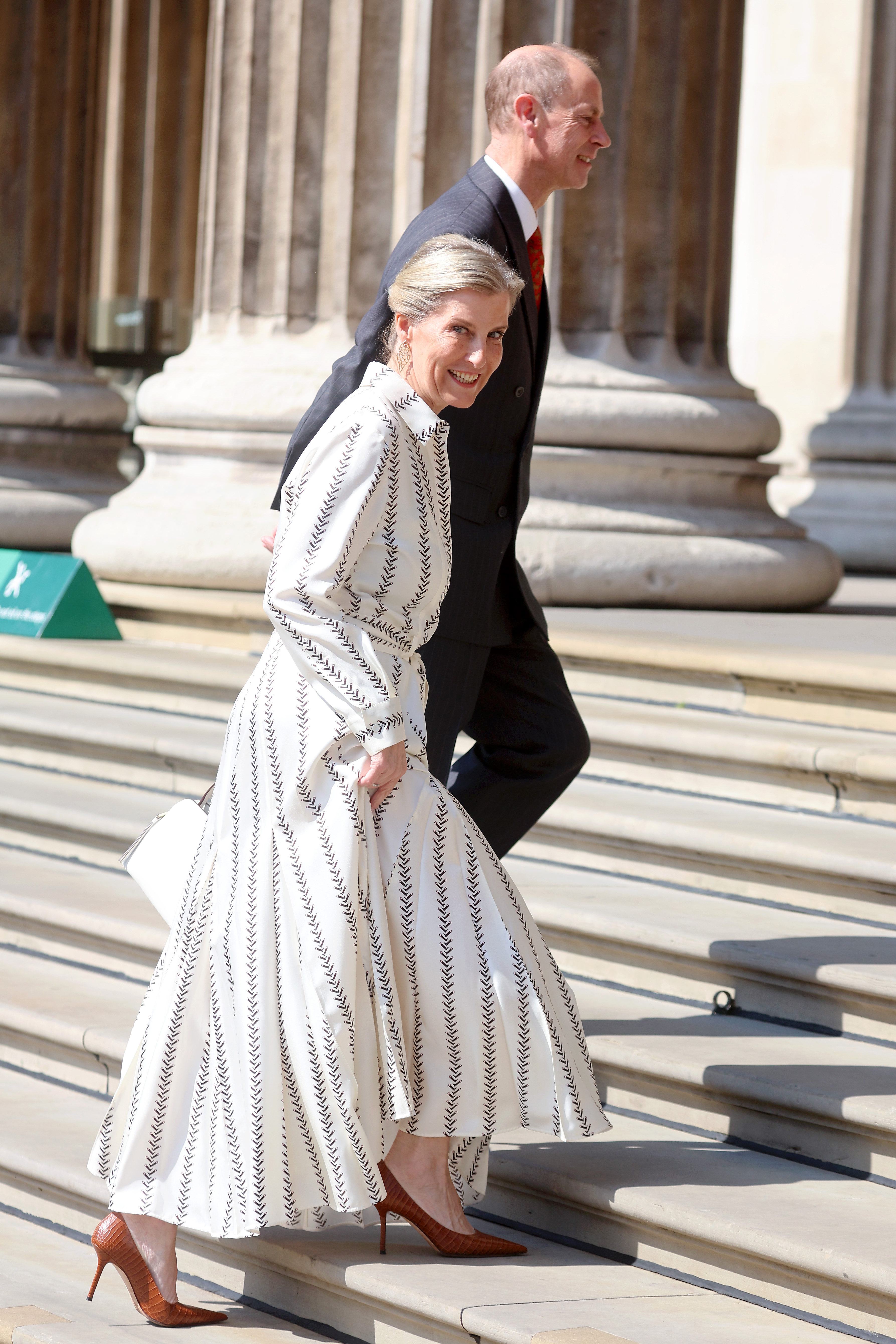 Sophie, Duchess of Edinburgh and Prince Edward, Duke of Edinburgh arrive at the British Museum on the 100th anniversary of the birth of Queen Elizabeth II on 21 April 2026 in London, England. | Source: Getty Images
