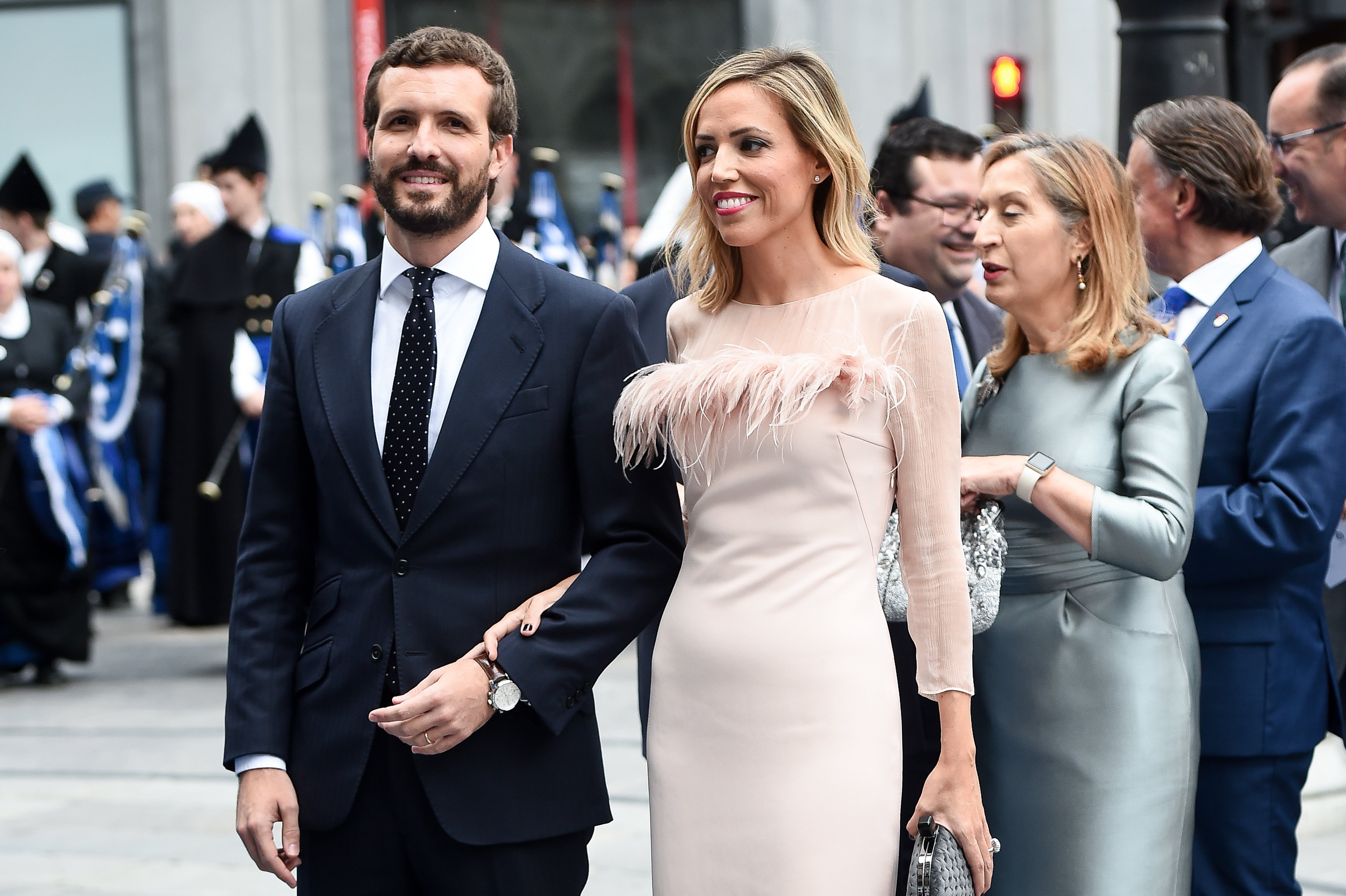 Pablo Casado e Isabel Torres en los Premios Princesa de Asturias 2019, en Oviedo, España. | Foto: Getty Images
