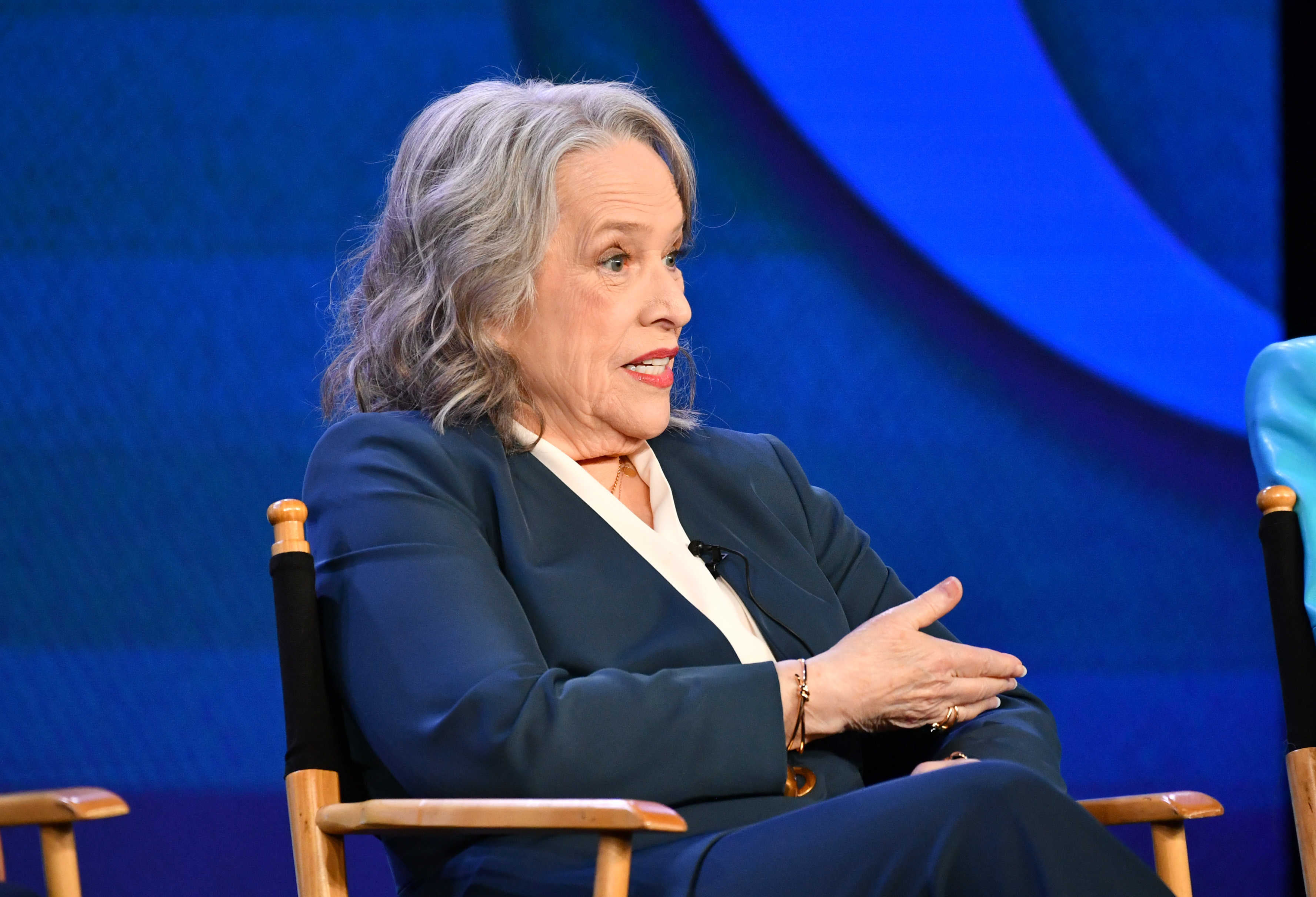 Kathy Bates speaking during the "Matlock" Q&A event at the TCA Summer Press Tour in Pasadena, California on July 13, 2024 | Source: Getty Images