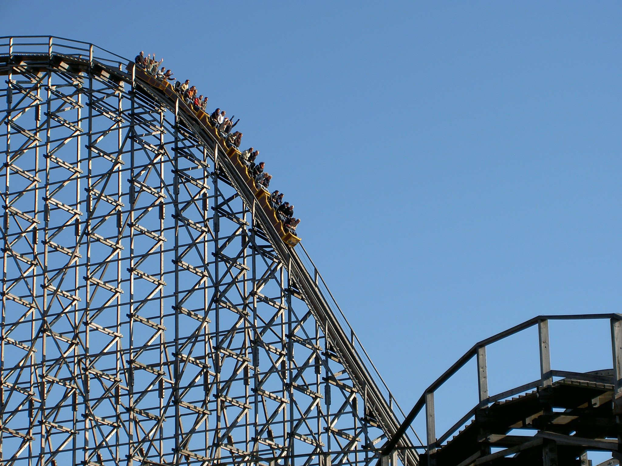 Photo of people on a rollercoaster. | Photo: Pexel