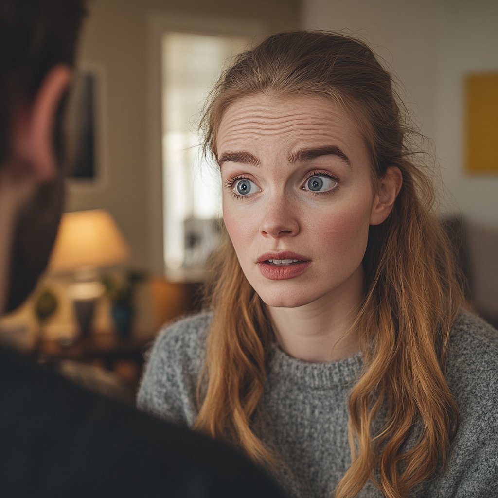 A woman talking to her husband | Source: Midjourney