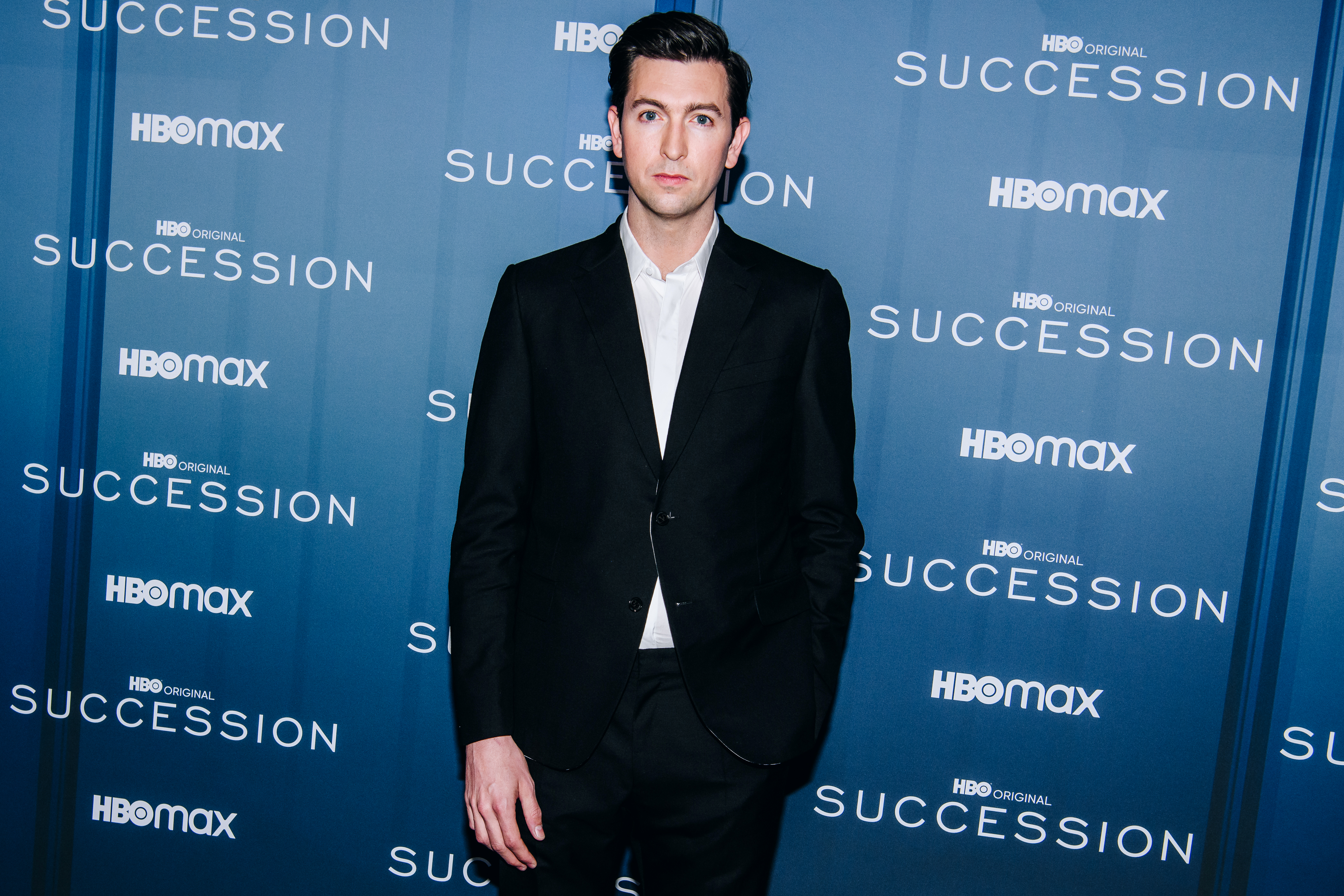 Nicholas Braun at the season 4 premiere of "Succession" held at Jazz at Lincoln Center on March 20, 2023, in New York City. | Source: Getty Images