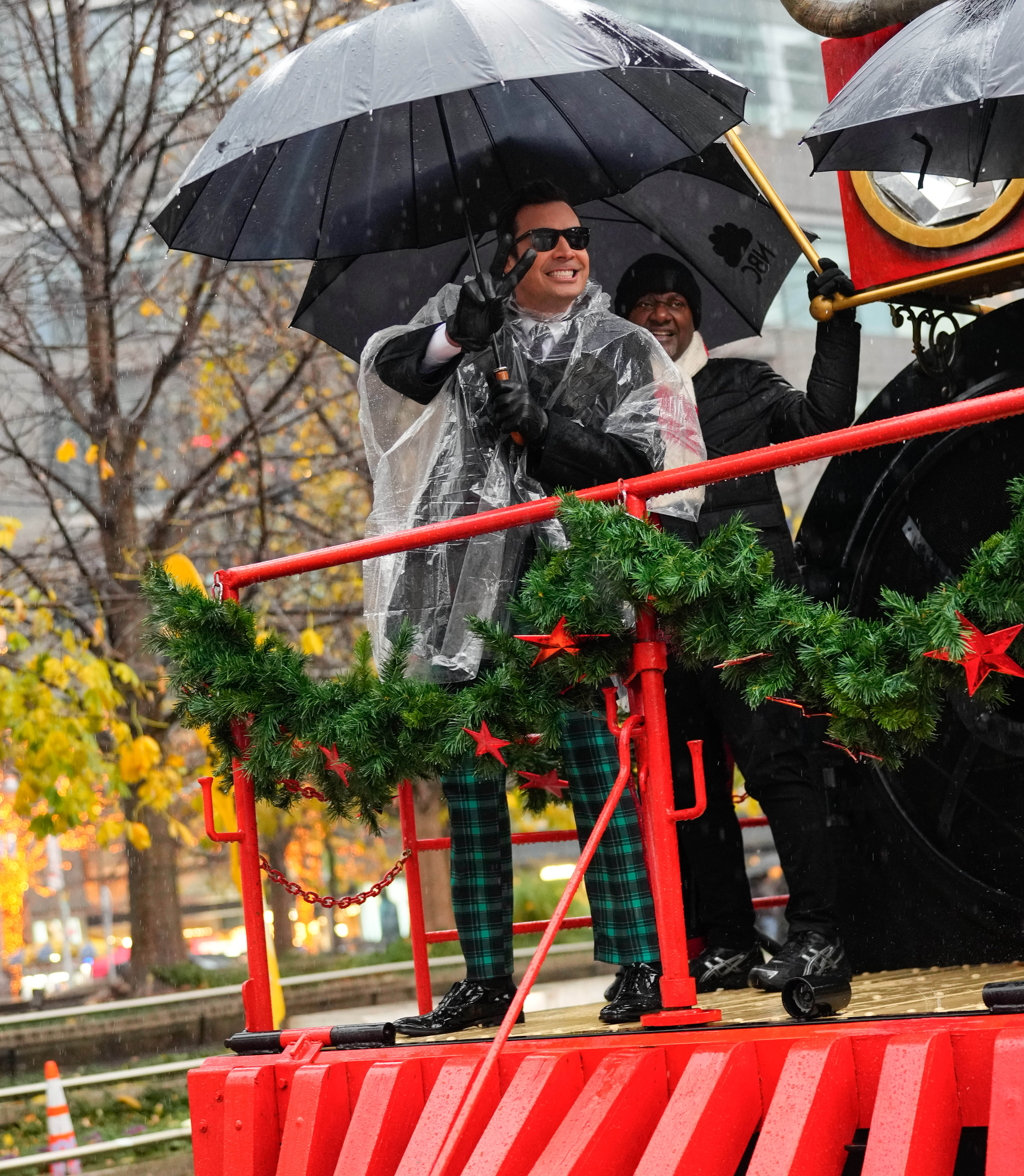 Jimmy Fallon at the 98th Macy's Thanksgiving Day Parade on November 28, 2024 | Source: Getty Images