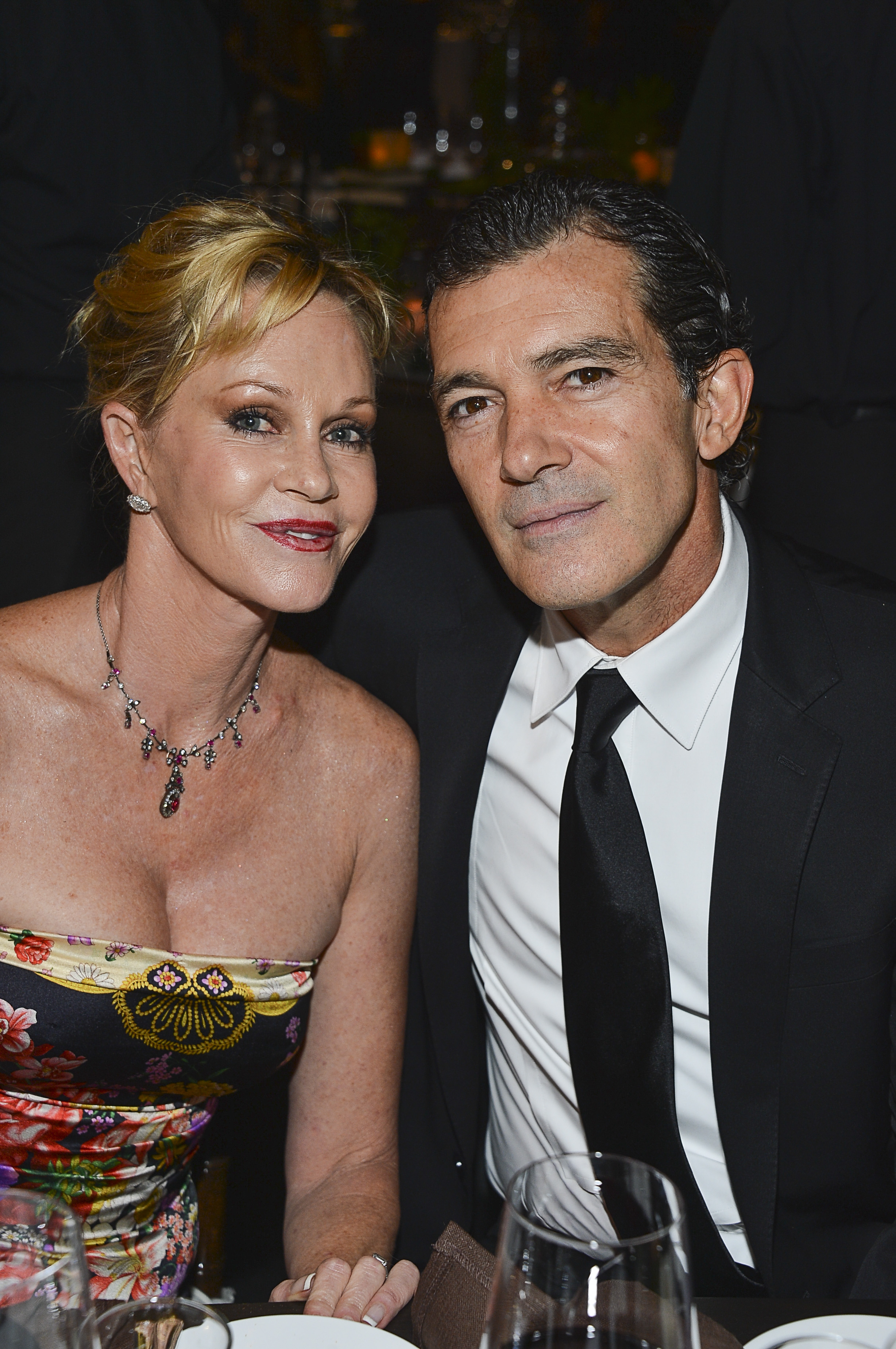 Melanie Griffith and Antonio Banderas on October 20, 2012 in Los Angeles, California | Source: Getty Images