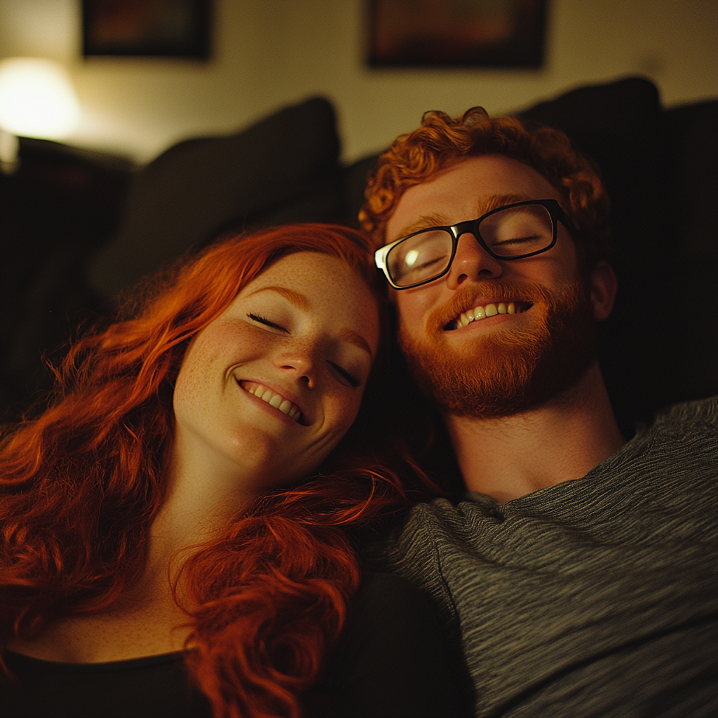 A couple laughing | Source: Midjourney