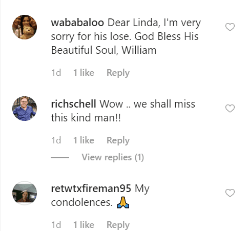 Fan comments for Bob Norris | Instagram: @lindapurl