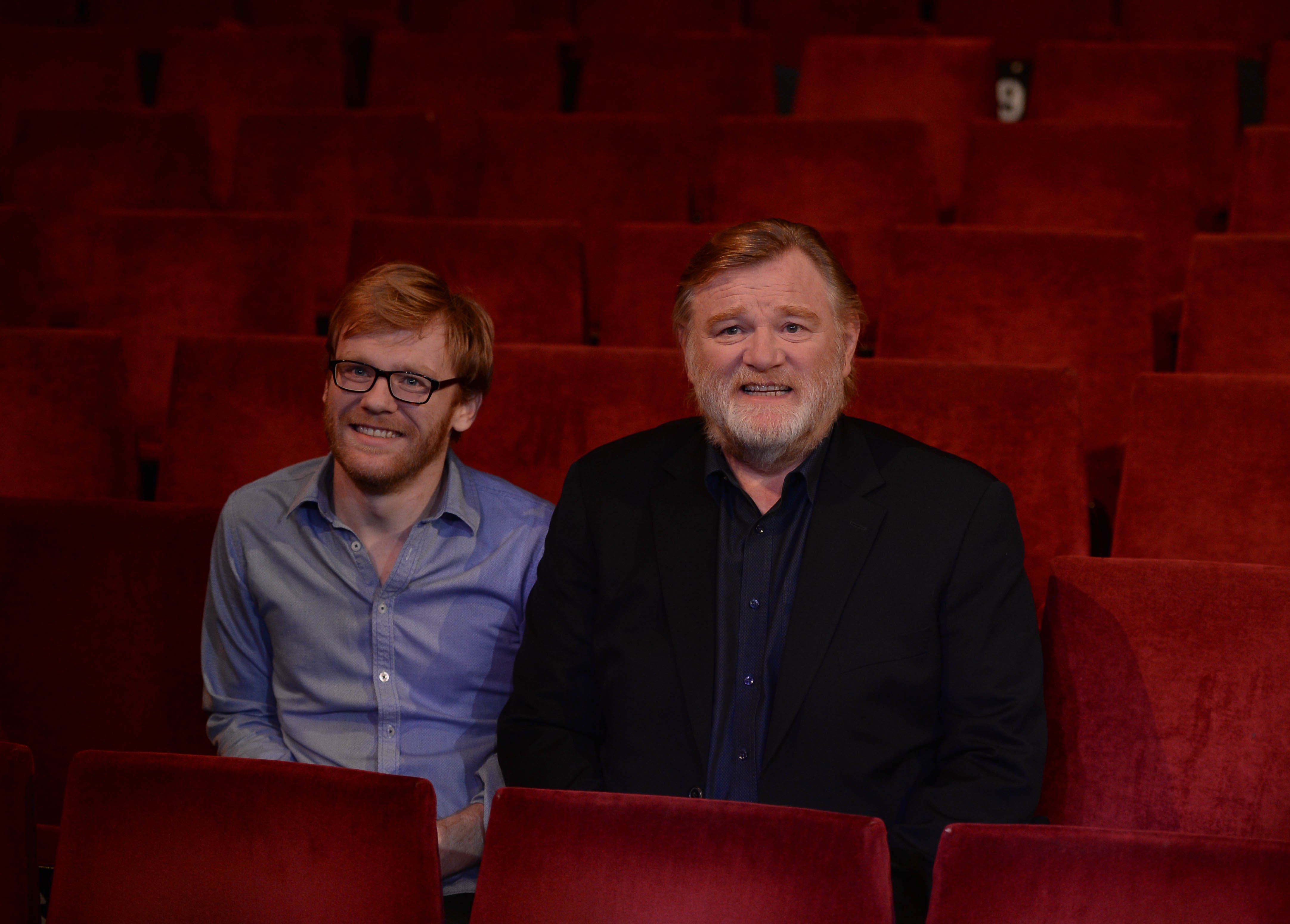 Brian Gleeson and Brendan Gleeson at the Olympia Theatre on September 24, 2014, in Ireland | Source: Getty Images