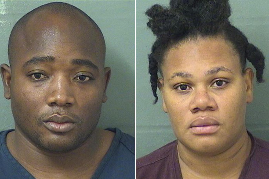 Jolanda Alexandre and Makenson Alexandre's mughshots. | Source: Palm Beach County Jail