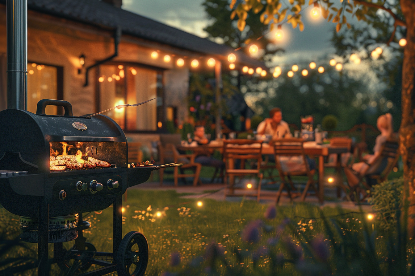 A BBQ party on a pleasant and serene evening | Source: Midjourney