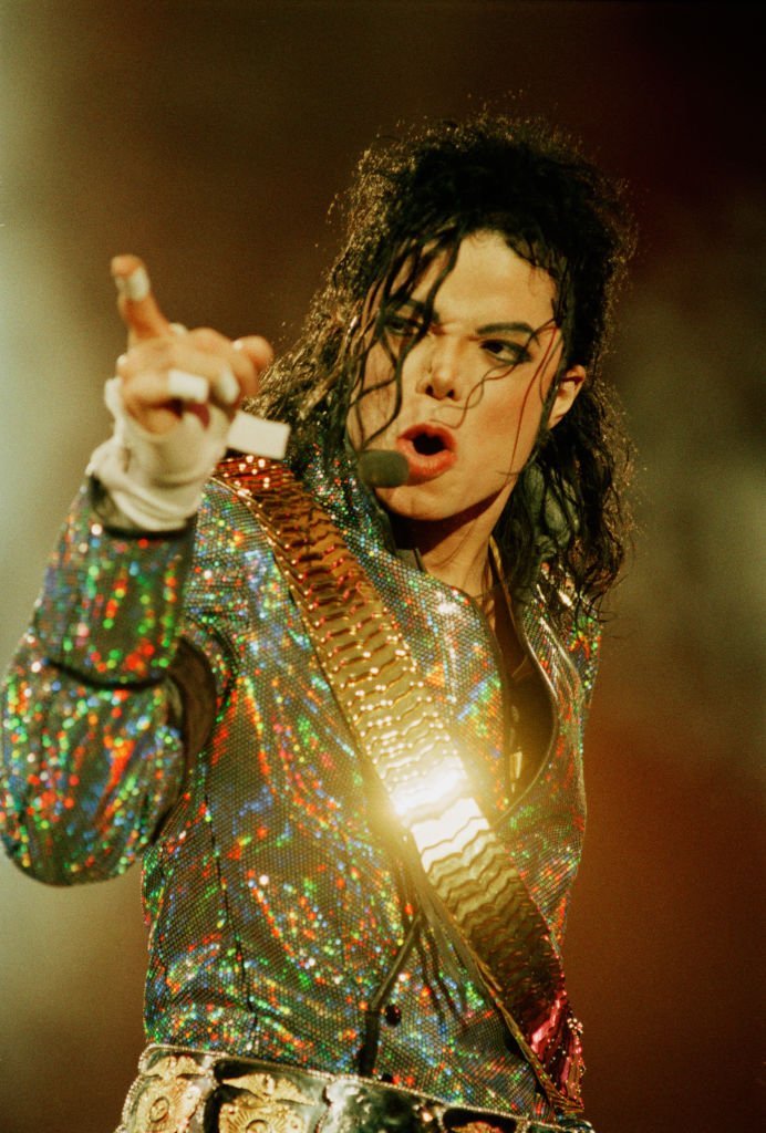 Michael Jackson performing at Wembley Stadium, London, on July 30, 1992 | Photo: Getty Images