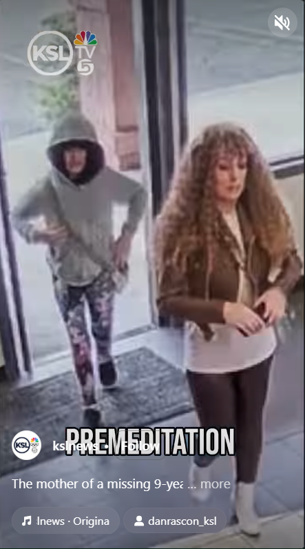 Surveillance footage shows Ashlee Buzzard entering a building with Melodee during the trip investigators later examined | Source: Instagram/kslnews
