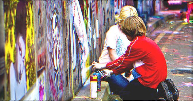 Under Linda's guidance, the boys' graffiti became art. | Source: Shutterstock.com